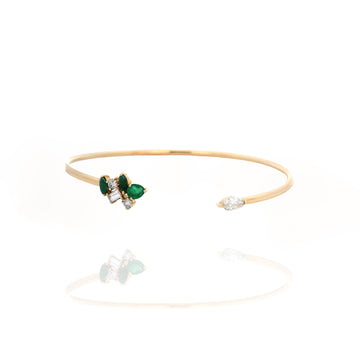 Emerald and Diamond Bangle