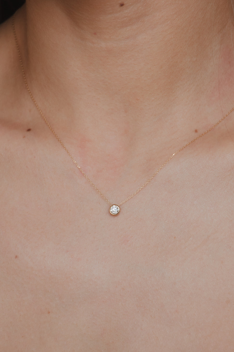 Solitaire Bezel Necklace