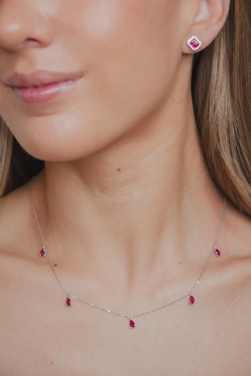 Ruby Drop Necklace