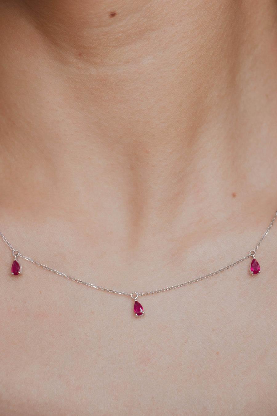 Ruby Drop Necklace