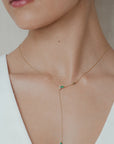 Luisa - Layer Drop Emerald Necklace