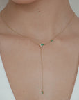 Luisa - Layer Drop Emerald Necklace