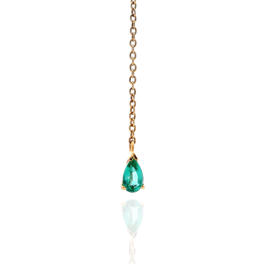 Luisa - Layer Drop Emerald Necklace