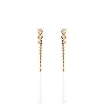 Aretes Bisel de Cadena