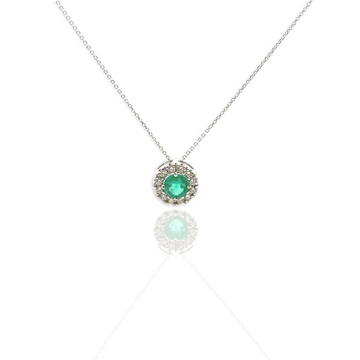 Round Emerald Necklace