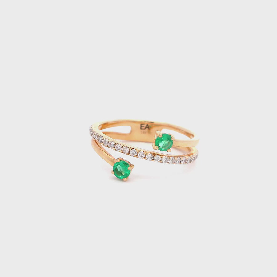 Emerald and Diamond Ring