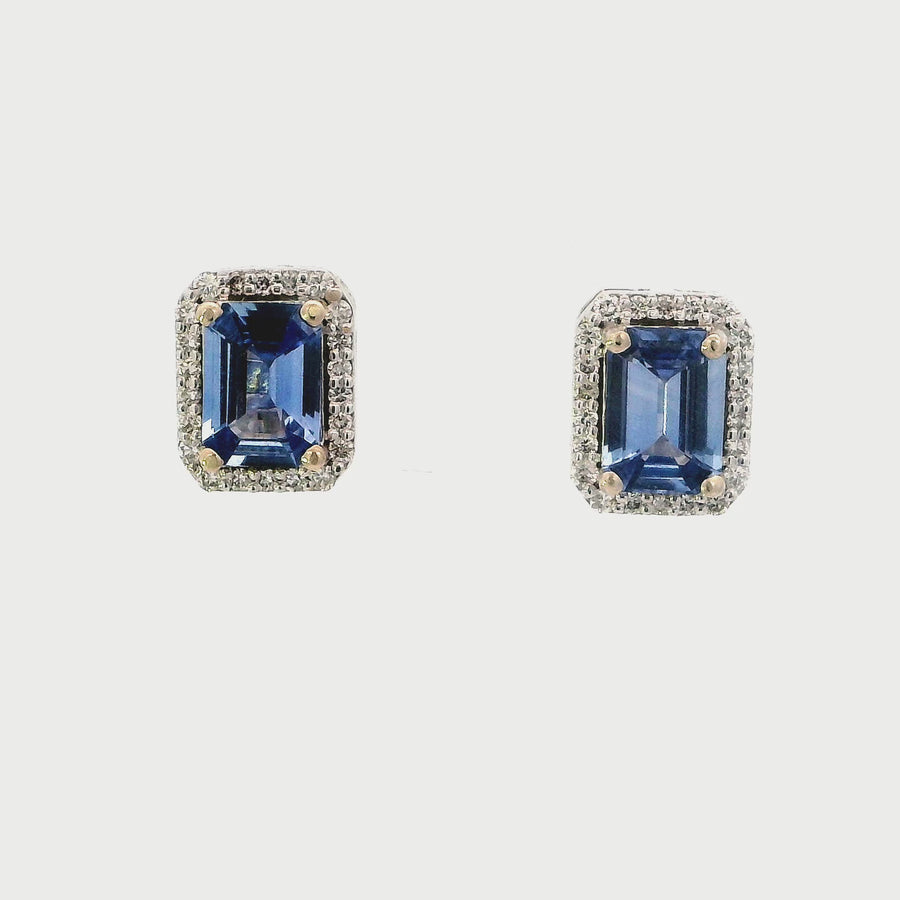 Sapphire & Diamond Earrings