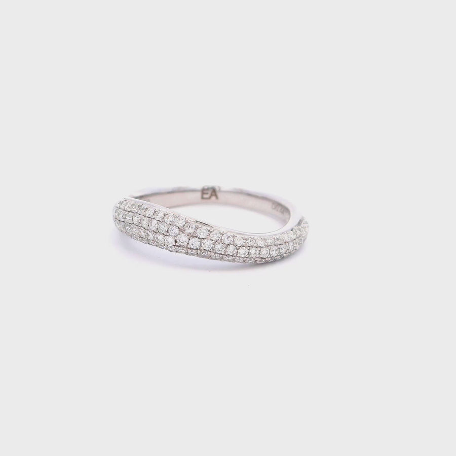 Curved Diamond Ring