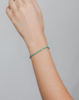 Emerald Paper Clip Bracelet