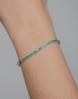 Emerald Paper Clip Bracelet