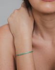 Emerald Paper Clip Bracelet