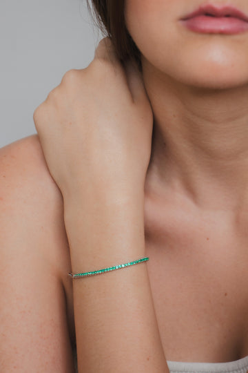 Emerald Paper Clip Bracelet