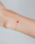 Ruby Solitaire Bracelet