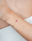 Ruby Solitaire Bracelet