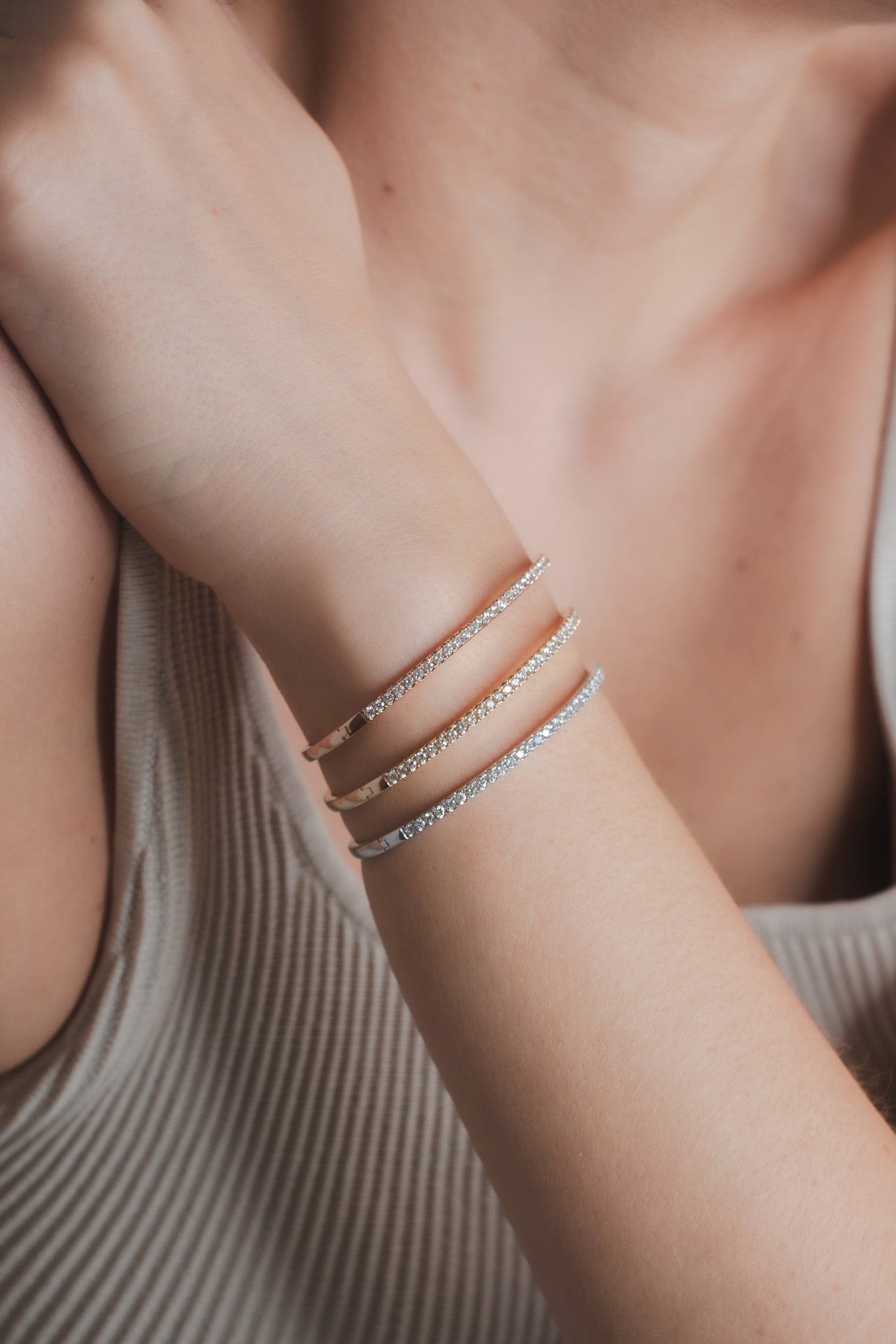 Diamond Bangle Yellow Gold