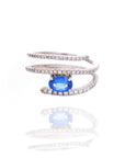 Sara - Blue Sapphire Triple Ring