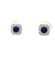 Mini Square Sapphire Earrings