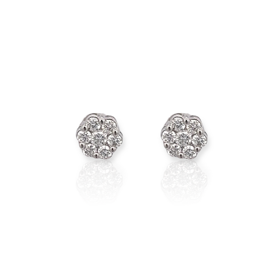 Flower Diamond Stud