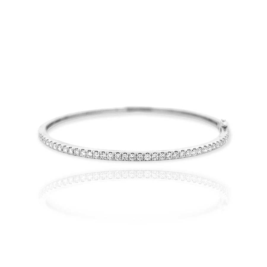 Diamond Bangle White Gold