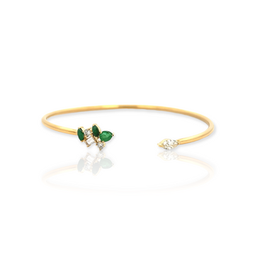 Emerald and Diamond Bangle