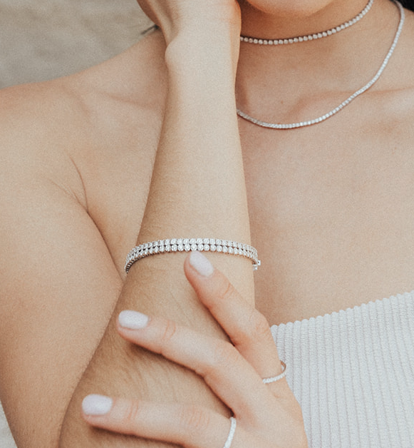 Diamond - Choker and Double Bracelet